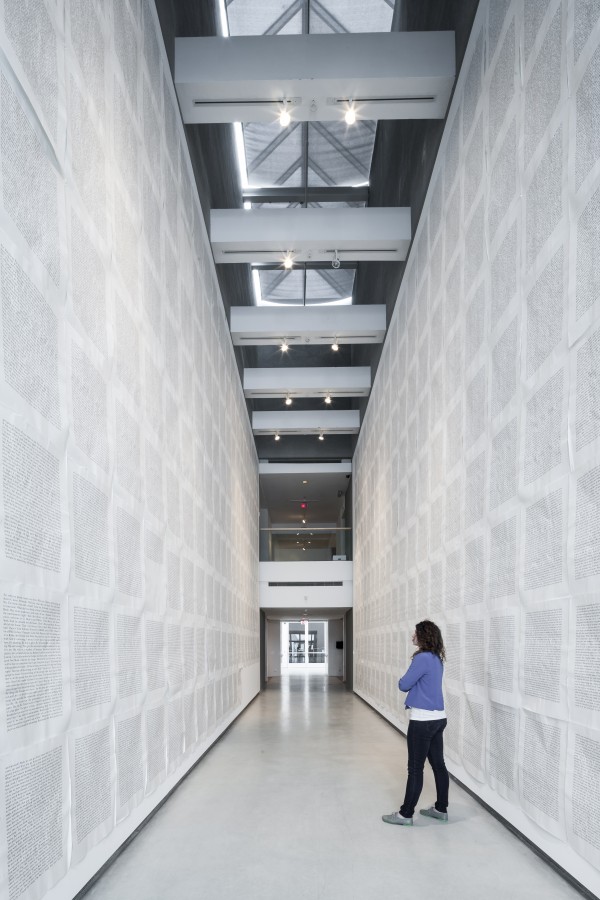 Kenneth Goldsmith, Soliloquy, 1996. Laser print on paper. Courtesy the artist. Installation view courtesy The Power Plant. Photo by Toni Hafkenscheid